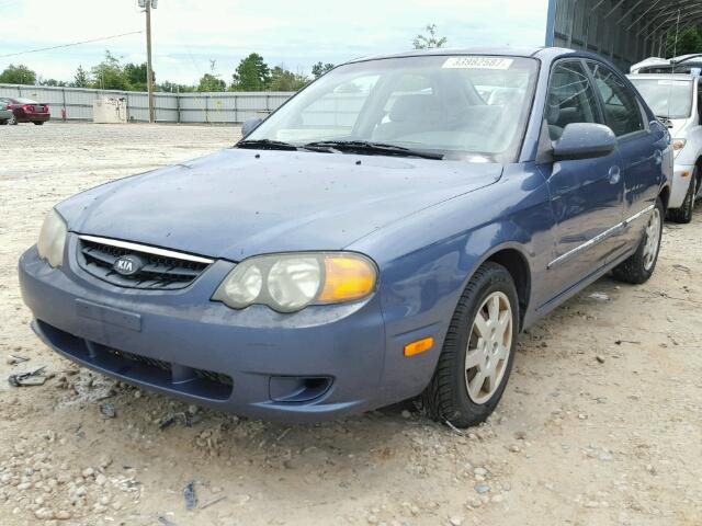 KNAFB161235101216 - 2003 KIA SPECTRA GS BLUE photo 2