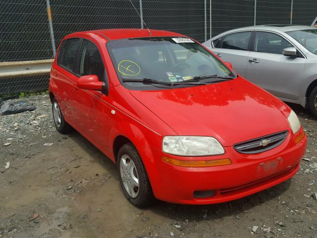 KL1TD66666B641089 - 2006 CHEVROLET AVEO BASE Rouge photo 1