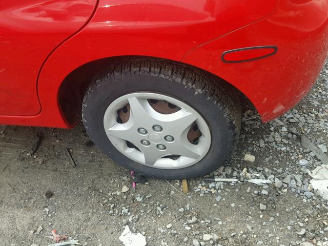 KL1TD66666B641089 - 2006 CHEVROLET AVEO BASE Rouge photo 9