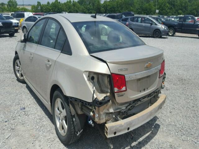 1G1PF5SC3C7309340 - 2012 CHEVROLET CRUZE LT BEIGE photo 3