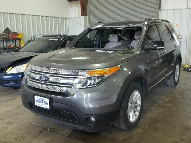 1FM5K7D84EGB07250 - 2014 FORD EXPLORER X GRAY photo 2