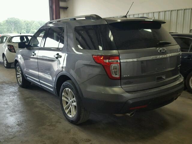 1FM5K7D84EGB07250 - 2014 FORD EXPLORER X GRAY photo 3