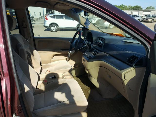 5FNRL38257B144418 - 2007 HONDA ODYSSEY LX MAROON photo 5