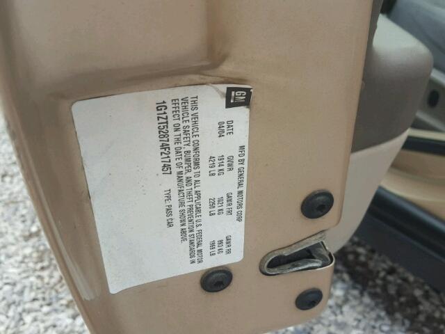 1G1ZT52874F217457 - 2004 CHEVROLET MALIBU LS Қоңыр фото 10