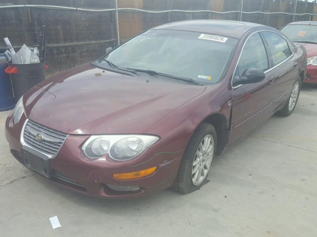 2C3AE66G31H707821 - 2001 CHRYSLER 300M MAROON photo 2