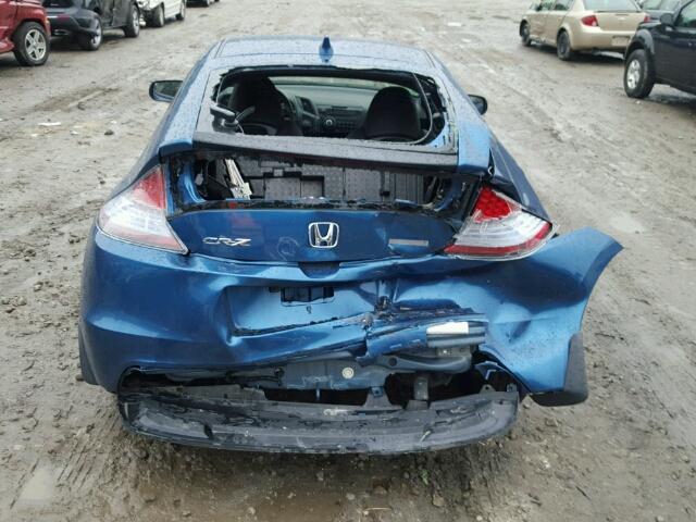 JHMZF1C64FS002406 - 2015 HONDA CR-Z EX BLUE photo 9