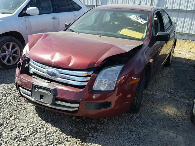 3FAHP06Z77R254860 - 2007 FORD FUSION S RED photo 2