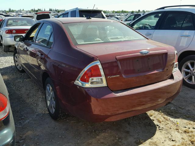 3FAHP06Z77R254860 - 2007 FORD FUSION S RED photo 3