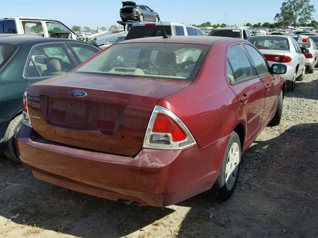 3FAHP06Z77R254860 - 2007 FORD FUSION S RED photo 4