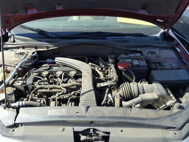 3FAHP06Z77R254860 - 2007 FORD FUSION S RED photo 7