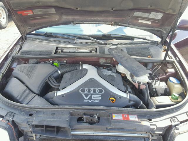 WAUED54B3YN059610 - 2000 AUDI A6 2.7T QU PURPLE photo 7