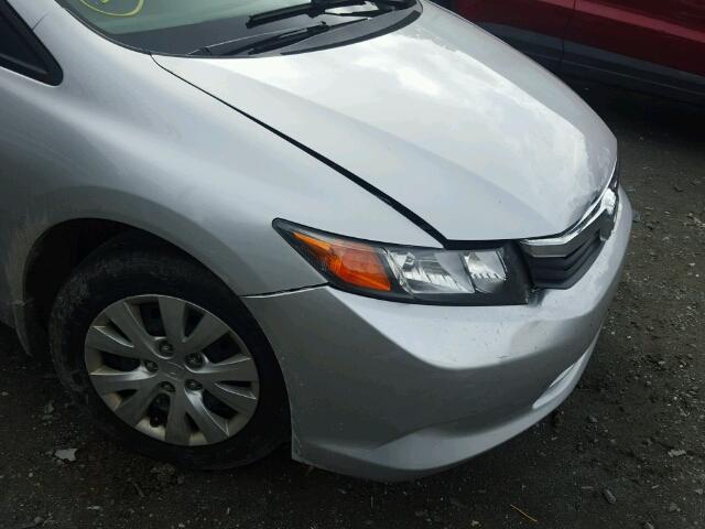 19XFB2F55CE008738 - 2012 HONDA CIVIC SILVER photo 9