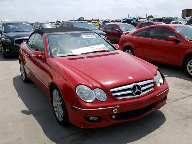 WDBTK56F98T093027 - 2008 MERCEDES-BENZ CLK 350 RED photo 1