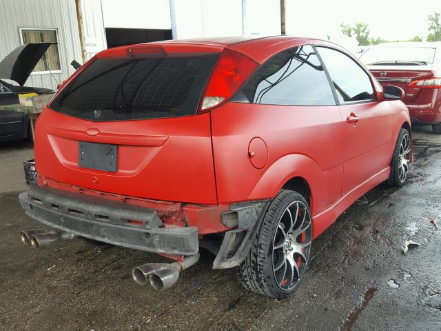 1FAFP31N57W327802 - 2007 FORD FOCUS ZX3 RED photo 4