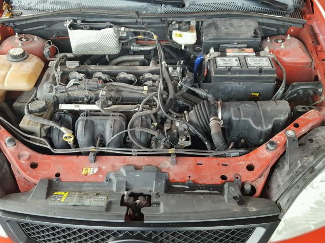 1FAFP31N57W327802 - 2007 FORD FOCUS ZX3 RED photo 7