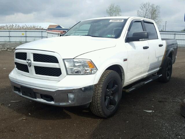 1C6RR7LT1ES349893 - 2014 RAM 1500 SLT WHITE photo 2