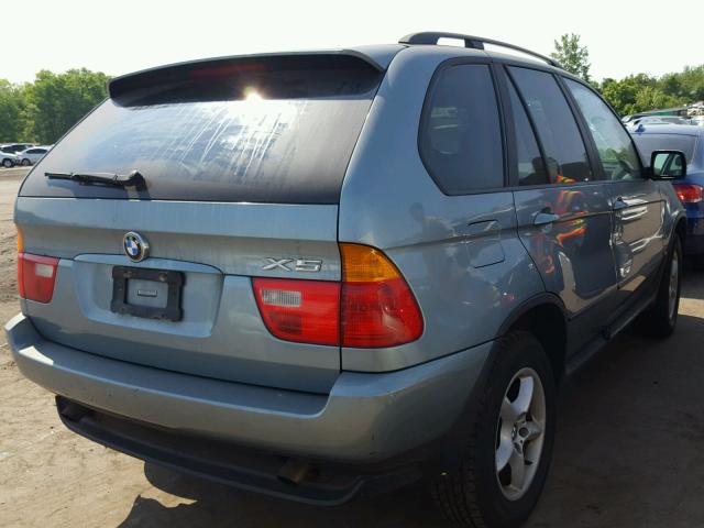 5UXFA53533LV80857 - 2003 BMW X5 3.0I TURQUOISE photo 4