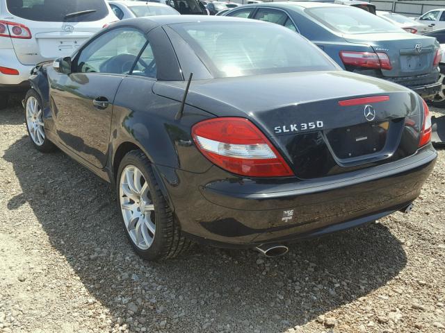 WDBWK56F26F087062 - 2006 MERCEDES-BENZ SLK 350 BLACK photo 3