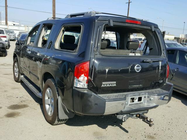 5N1AA08B14N725778 - 2004 NISSAN ARMADA SE BLACK photo 3