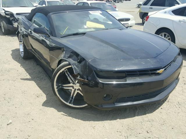 2G1FD3D32F9113086 - 2015 CHEVROLET CAMARO LT BLACK photo 1