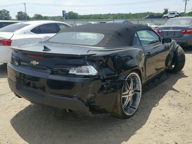 2G1FD3D32F9113086 - 2015 CHEVROLET CAMARO LT BLACK photo 4