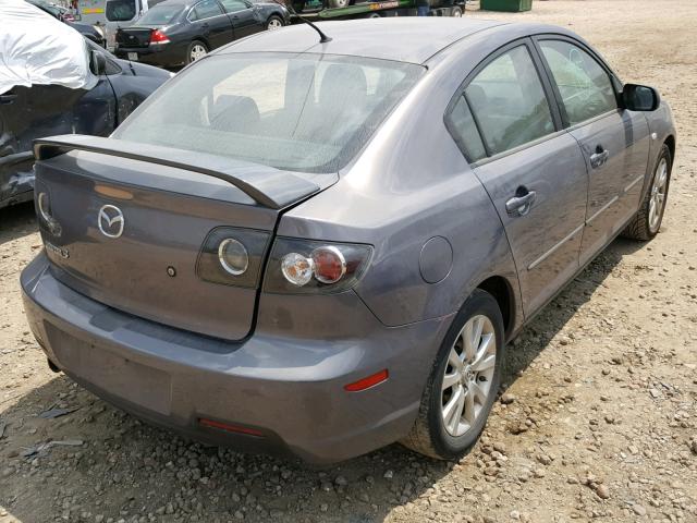 JM1BK32F981775151 - 2008 MAZDA 3 I GRAY photo 4