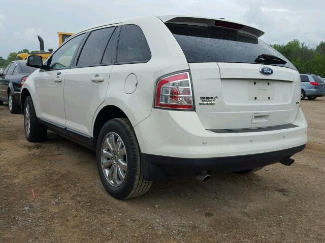 2FMDK3JCXABA56299 - 2010 FORD EDGE SEL WHITE photo 3