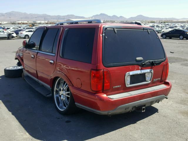 5LMFU28R32LJ18034 - 2002 LINCOLN NAVIGATOR Czerwony zdjęcie 3