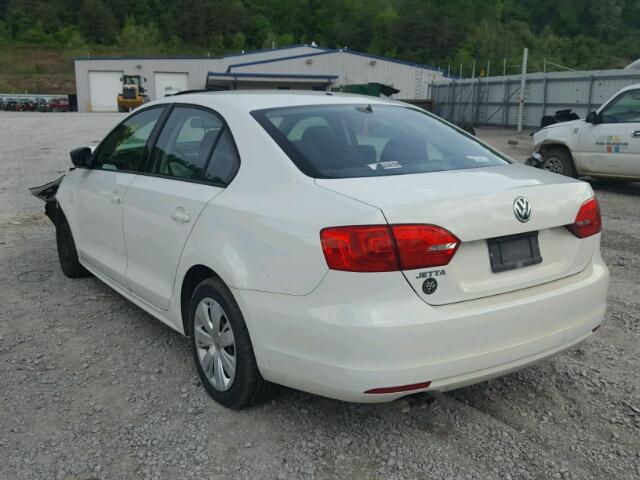 3VW2K7AJ6CM338181 - 2012 VOLKSWAGEN JETTA BASE 白色 照片 3