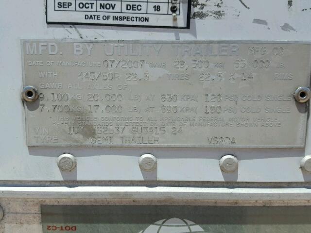 1UYVS25378U391524 - 2008 UTILITY TRAILER WHITE photo 10