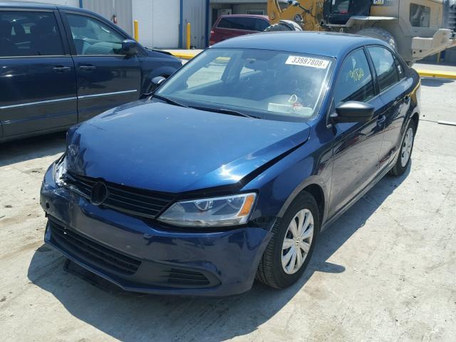 3VW2K7AJ9CM366380 - 2012 VOLKSWAGEN JETTA BASE 蓝色 照片 2