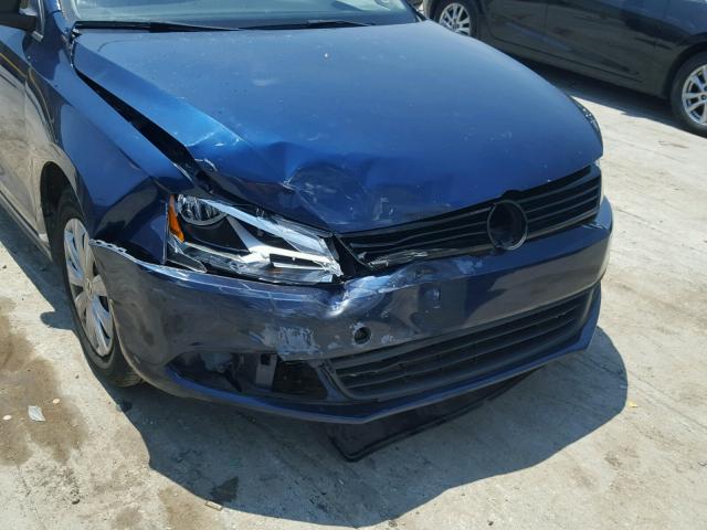 3VW2K7AJ9CM366380 - 2012 VOLKSWAGEN JETTA BASE 蓝色 照片 9