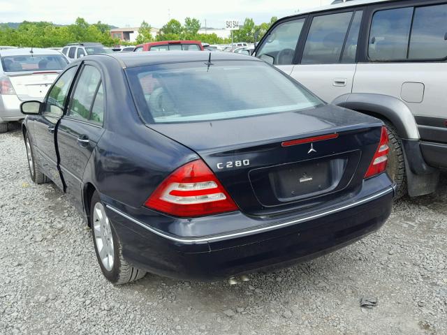 WDBRF54H66A870176 - 2006 MERCEDES-BENZ C GENERATI BLUE photo 3