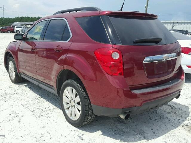 2CNFLDEY2A6210210 - 2010 CHEVROLET EQUINOX LT MAROON photo 3