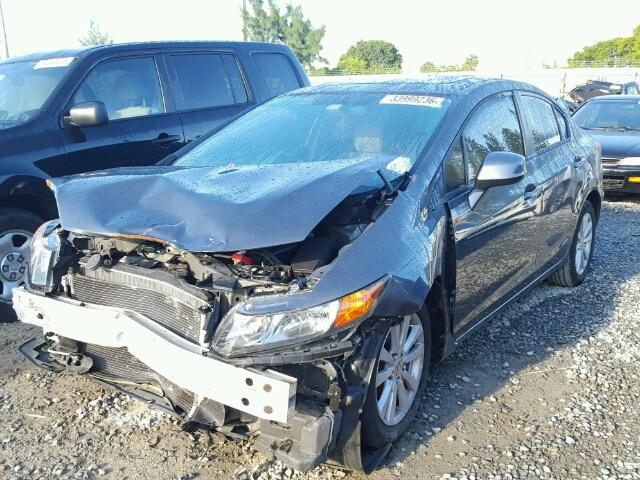 2HGFB2F89CH310047 - 2012 HONDA CIVIC EX GRAY photo 2