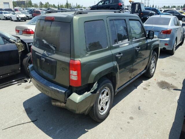 1J8FT28W48D762380 - 2008 JEEP PATRIOT SP GREEN photo 4