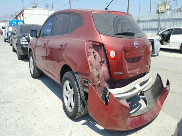 JN8AS58V49W173076 - 2009 NISSAN ROGUE S RED photo 3