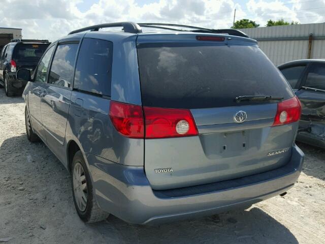 5TDZK23CX7S015227 - 2007 TOYOTA SIENNA SILVER photo 3