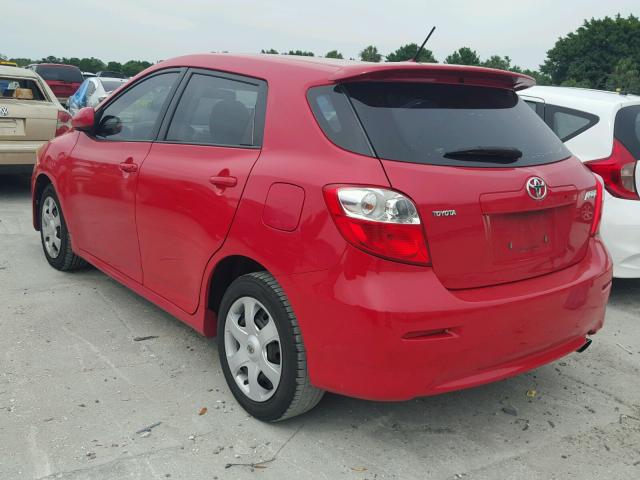 2T1KU40E69C091679 - 2009 TOYOTA COROLLA MA RED photo 3