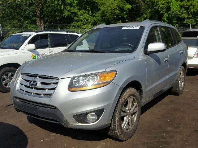 5NMSK3AB0AH360780 - 2010 HYUNDAI SANTA FE L SILVER photo 2