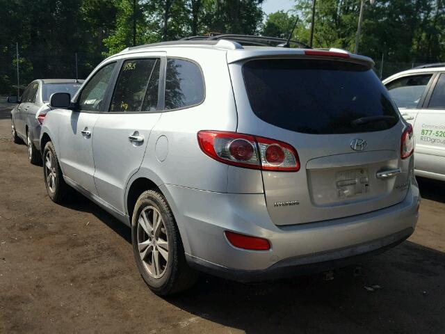 5NMSK3AB0AH360780 - 2010 HYUNDAI SANTA FE L SILVER photo 3