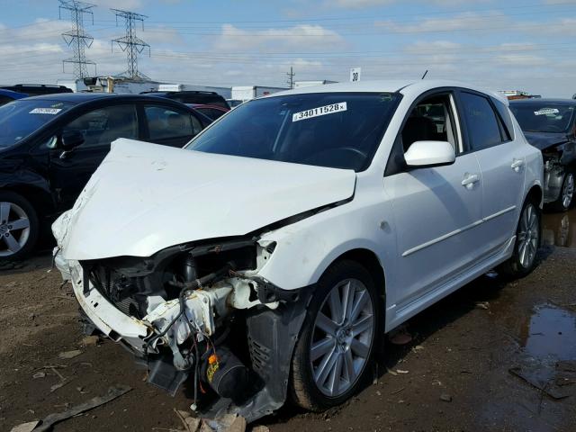 JM1BK34L881137542 - 2008 MAZDA SPEED 3 WHITE photo 2