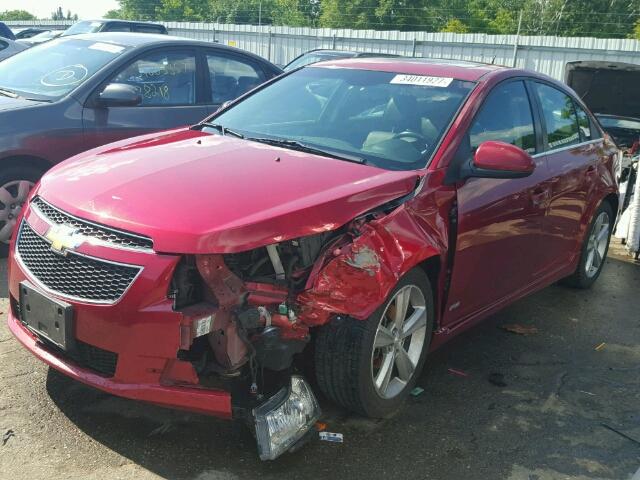 1G1PG5SCXC7133173 - 2012 CHEVROLET CRUZE RED photo 2