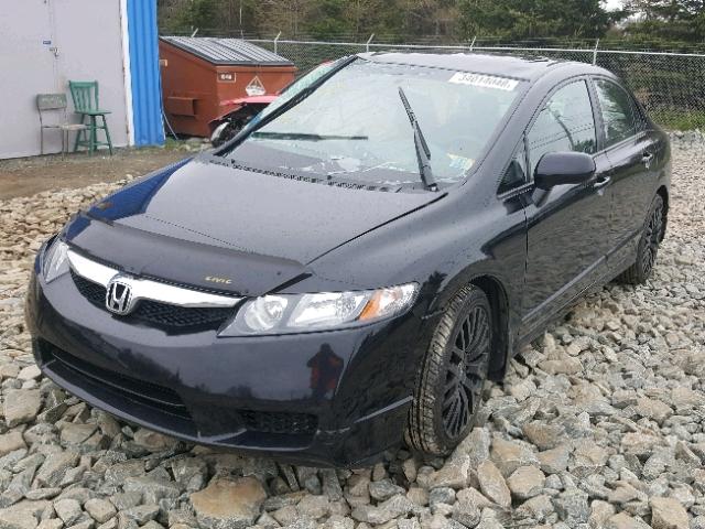 2HGFA1F04AH015510 - 2010 HONDA CIVIC EXL BLACK photo 2