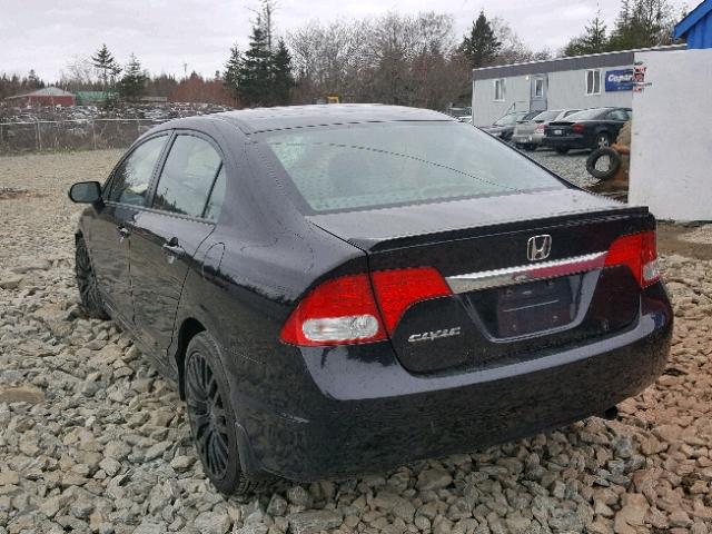 2HGFA1F04AH015510 - 2010 HONDA CIVIC EXL BLACK photo 3
