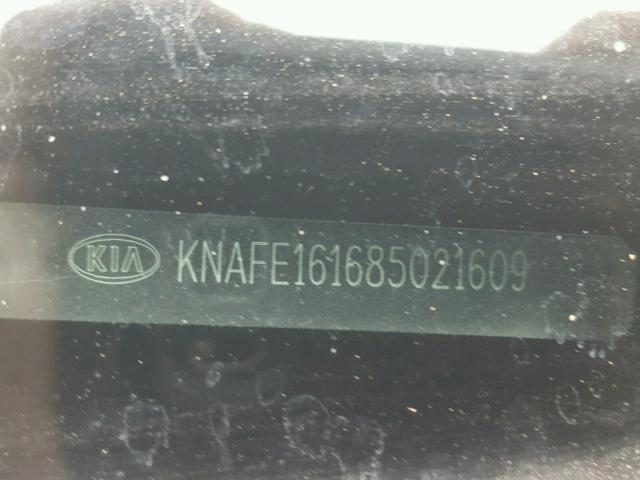 KNAFE161685021609 - 2008 KIA SPECTRA5 5 RED photo 9