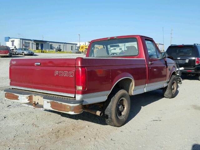 1FTEF15Y3TLB15140 - 1996 FORD F150 RED photo 4