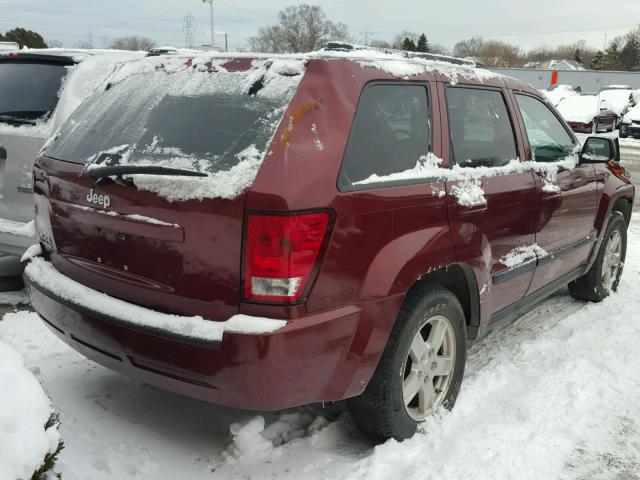 1J8GR48K57C500612 - 2007 JEEP GRAND CHER RED photo 4