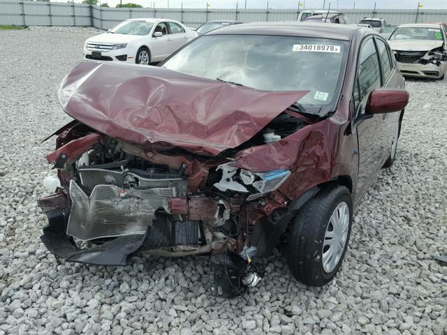 JHMZE2H38BS007691 - 2011 HONDA INSIGHT BURGUNDY photo 2