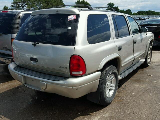 1B4HS28N11F590696 - 2001 DODGE DURANGO SILVER photo 4